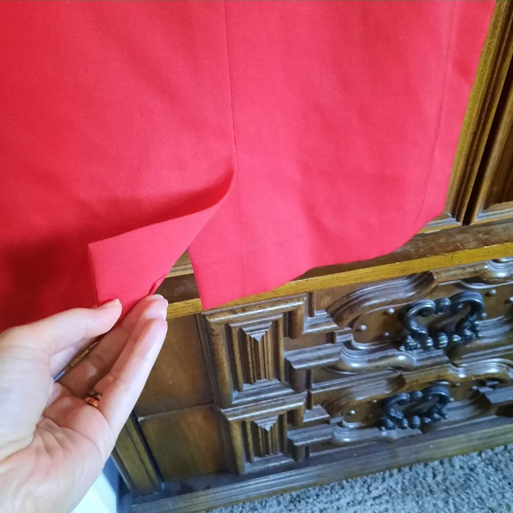 Vintage 90s Structured Shift Pencil Wool Skirt - Red, Size S - Picture 8 of 16